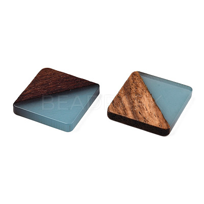 Resin & Walnut Wood Cabochons RESI-S358-90F-1