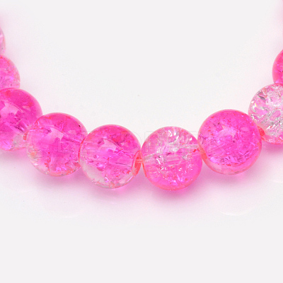 Baking Paint Crackle Glass Bead Strands CCG-S001-10mm-M-1