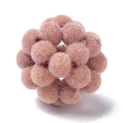 Flocky Resin Woven Beads RESI-F025-01A-1