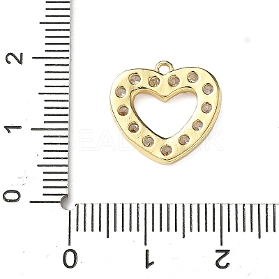 Brass Micro Pave Cubic Zirconia Pendants KK-I276-57G-1
