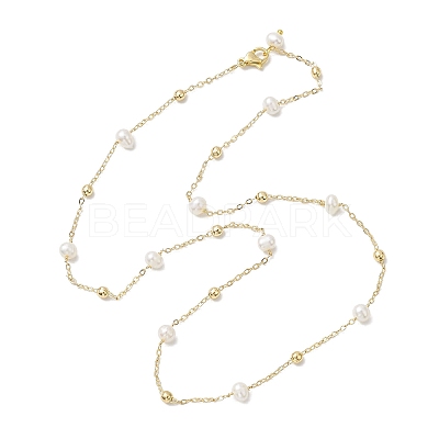 Natural Cultured Freshwater Pearl Beaded Necklaces NJEW-JN04752-1