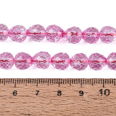 Crackle Transparent Glass Beads Strands GLAA-N068-04A-08-1