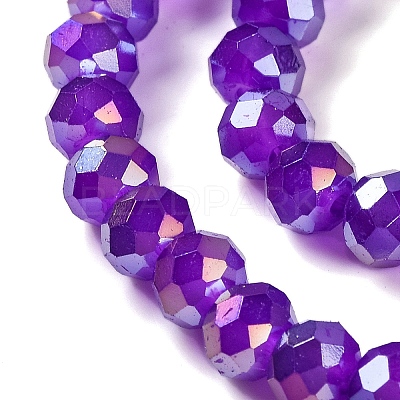 Baking Electroplate Glass Beads Strands DGLA-A039-J6MM-B05-1