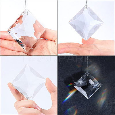 Transparent Glass Pendants GLAA-SP0001-18A-1