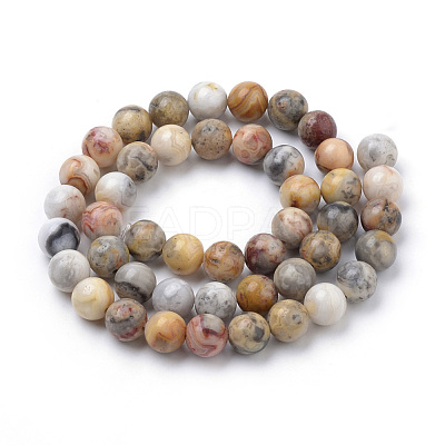 Natural Crazy Lace Agate Beads Strands G-S259-38-10mm-1