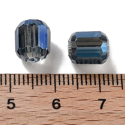 Electroplate Column Glass Beads EGLA-A043-02-FR02-1
