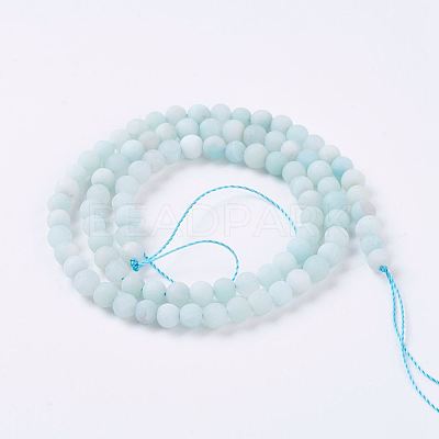 Natural Amazonite Beads Strands G-J376-19F-4mm-1
