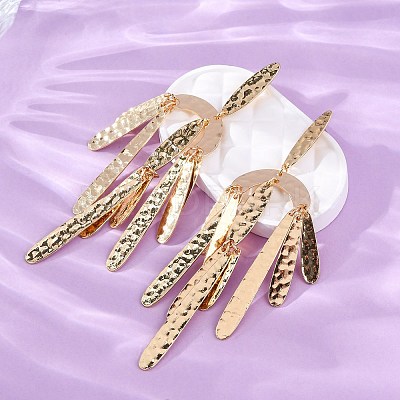 Zinc Alloy Oval Chandelier Earrings EJEW-Z107-03G-01-1