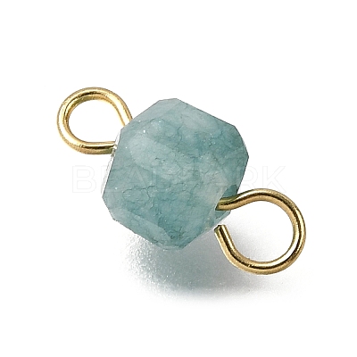 Natural Colorful Tourmaline Faceted Table Cut Cube Links Connector Charms PALLOY-JF04368-01-1