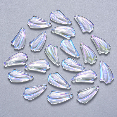 Transparent Spray Painted Glass Pendants LS-GLAA-T016-25-1