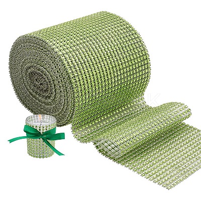 Plastic Mesh Rhinestone Trimming DIY-BC0001-03D-1