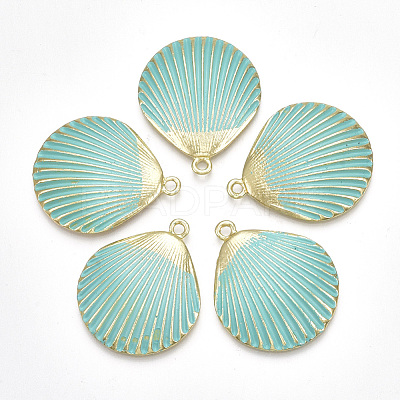 Spray Painted Alloy Pendants X-PALLOY-T065-20B-1
