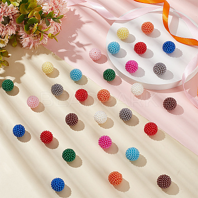 110Pcs 11 Colors ABS Plastic Imitation Pearl Beads KY-AR0001-21-1