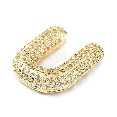 Rack Plating Brass Micro Pave Cubic Zirconia Pendants KK-Q790-01U-G-1