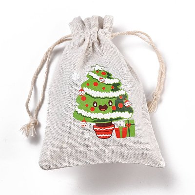 Christmas Cotton Cloth Storage Pouches ABAG-M004-02P-1