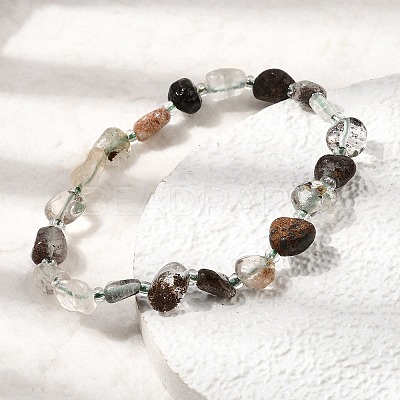 Natural Lodolite Quartz Beads Bracelets GG-CBA05D5-02A-09-1