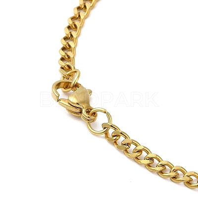 Jesus Rectangle Tag 201 Stainless Steel Pendant Necklace with Iron Box Chains NJEW-D048-07G-1