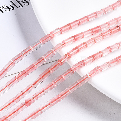 Cherry Quartz Glass Beads Strands G-S366-084-1