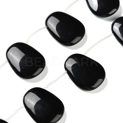 Natural Black Onyx(Dyed & Heated) Beads Strand G-NH0019-E01-01-1