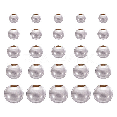 50Pcs 5 Styles 925 Sterling Silver Beads STER-TA0001-18-1