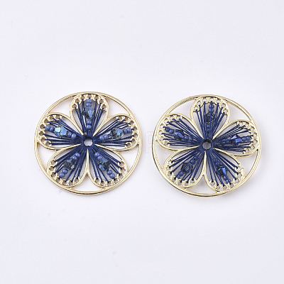 Polyester Thread Woven Pendants FIND-S319-12B-1