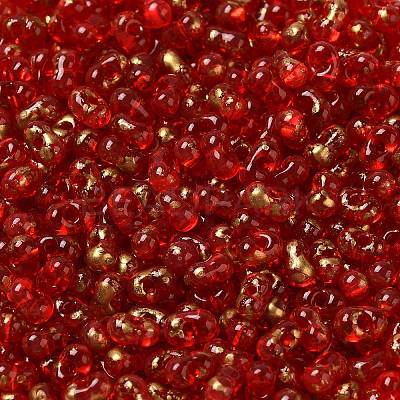 Spray Painted Glass Seed Beads SEED-F005-06A-02-1