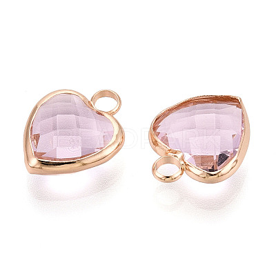 Brass Glass Pendants GLAA-T027-05-1