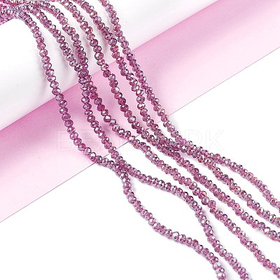 Electroplate Glass Beads Strands EGLA-R048-2mm-11-1
