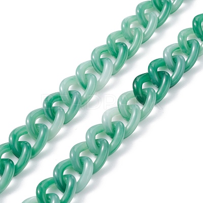 Acrylic Curb Chain Eyeglasses Chains AJEW-EH00385-1