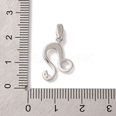 925 Sterling Silver Micro Pave Clear Cubic Zirconia Pendants STER-H117-01P-05-1