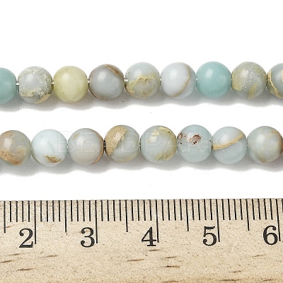 Natural Shoushan Stone Beads Strands G-B155-A01-6mm-1