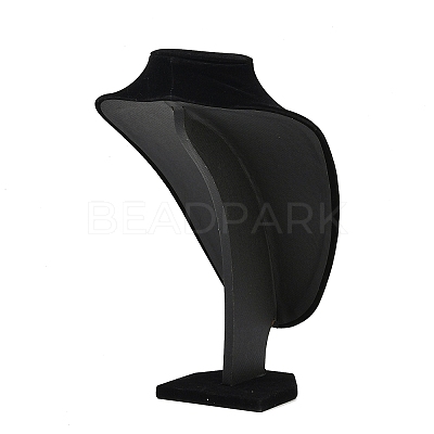 MDF Covered with Velveteen Bust Shaped Necklace Display Stands ODIS-S015-01C-1