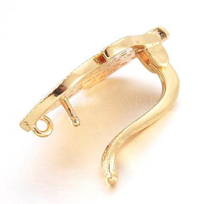 Leaf Brass Micro Pave Cubic Zirconia Enhancer Shortener Bails ZIRC-L055-18G-FF-1