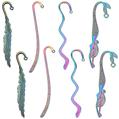 8Pcs 4 Style Alloy Bookmark Findings FIND-SC0003-50-1