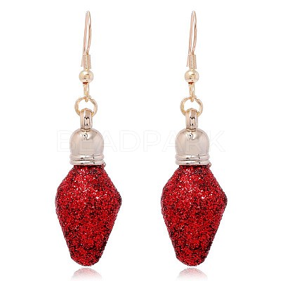 Christmas Theme Alloy Plastic Dangle Earrings FS-WG6FBD6-22-1