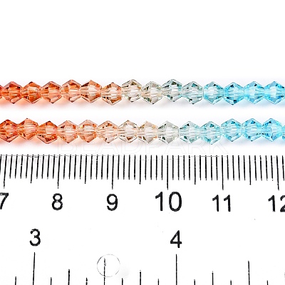 Gradient Color Baking Paint Glass Bead Strands X1-DGLA-A039-T2mm-A016-1