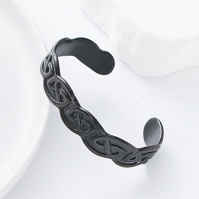 Vintage Nordic 304 Stainless Steel Cuff Bangles for Women Men OS8931-2-1
