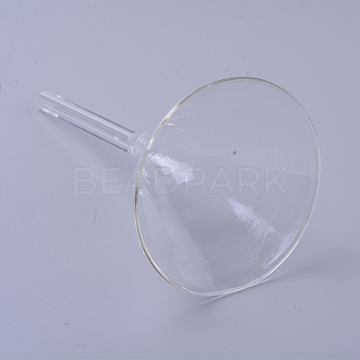 Transparent Glass Funnel Hopper AJEW-WH0104-45A-1