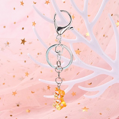 Iron & Alloy Lobster Claw Clasp Keychain KEYC-SZC0002-01S-1