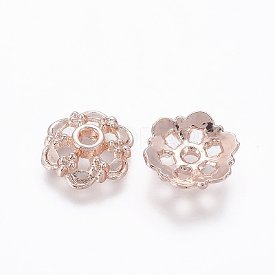 Alloy Flower Bead Caps PALLOY-J377-83RG-AAA-1