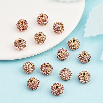 Alloy Rhinestone Beads RB-A034-10mm-A27G-1