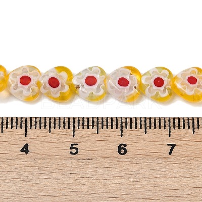 Handmade Millefiori Lampwork Beads Strands LAMP-G166-15H-1