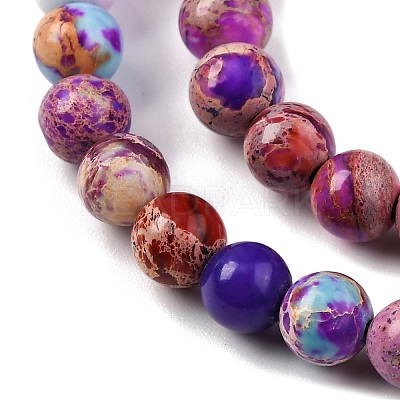 Dyed Natural Regalite/Imperial Jasper/Sea Sediment Jasper Beads Strands G-B124-C02-14-1