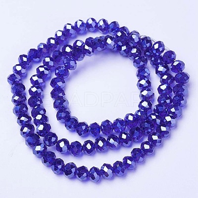 Electroplate Glass Beads Strands EGLA-A034-T1mm-A11-1