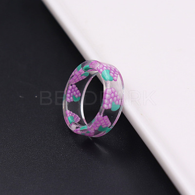 Transparent Resin Finger Rings WGC4E19-11-1