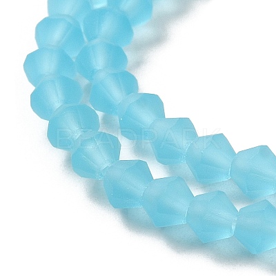 Imitate Austrian Crystal Frosted Glass Beads Strands GLAA-F029-TM2mm-B20-1
