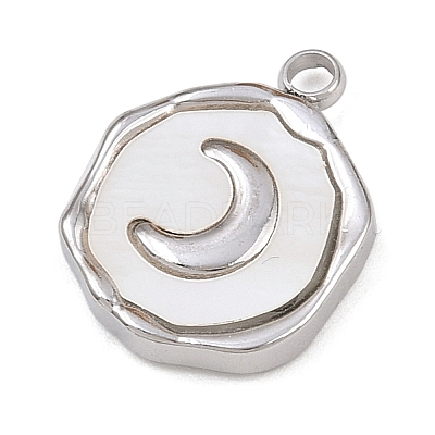 Natural White Shell Pendants STAS-D385-01A-P-1