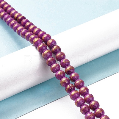 Natural Mashan Jade Beads Strands G-F670-A27-6mm-1