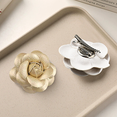 PU Leather Alligator Hair Clips for Girls OHAR-WH20008-18A-1