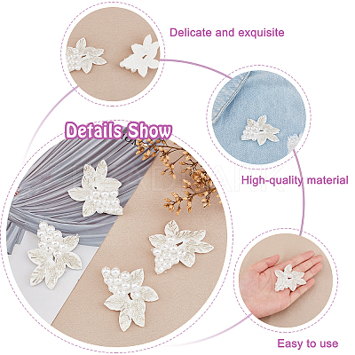 3D Imitation Pearl Flower Ornament Accessories DIY-WH0343-11-1